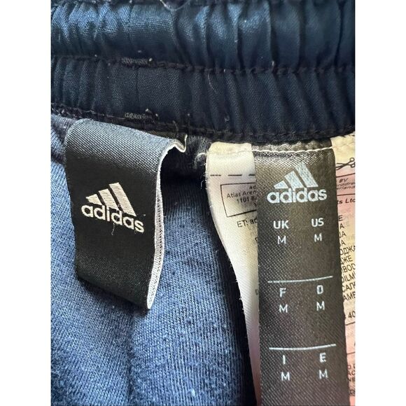 Adidas Dark Blue Light Blue Tri Stripe Athletic Zip Hem Jogger Track Pants M - Picture 3 of 7